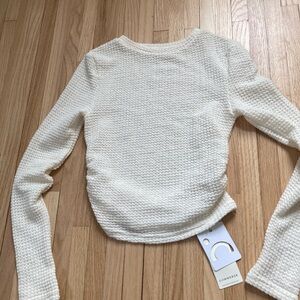 Commense White Textured Knit Top